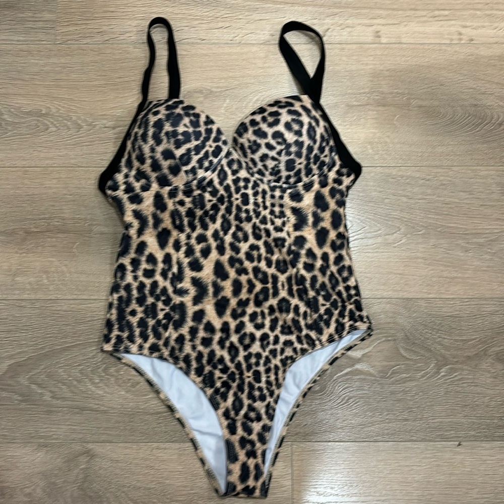 Leopard Print one piece swimsuit $10 add on